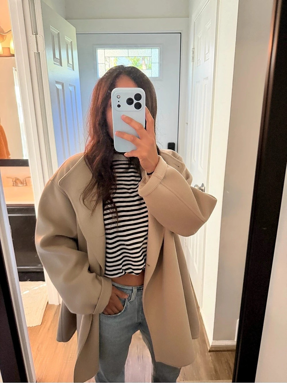 Uniqlo Beige Wrap Front Coat